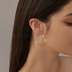 4 пара двухцветных железных серег-колец&nbsp;EJEW-HY0001-41