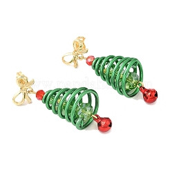 Серьги-гвоздики с подвесками из алюминиевого стекла EJEW-JE06581