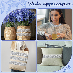 10 ярд полиэстеровой сетчатой цветочной кружевной ленты с вышивкой OCOR-GF0005-41C