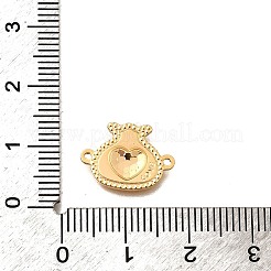 Латунные подвески-соединители для мешочка с деньгами в форме сердца&nbsp;LS-KK-B152-15G