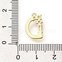 Pendentifs avec zircon cubiques à micro-pavés en laiton&nbsp;KK-M310-01G-04