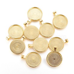 Tibetischer Stil Legierung Anhänger Fassungen&nbsp;TIBE-R295-055G-FF