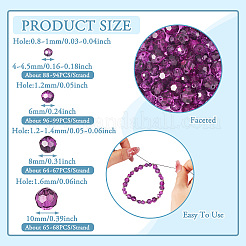 4 нити 4 стиля прозрачные стеклянные бусины с покрытием для выпечки&nbsp;DGLA-TA0001-32C