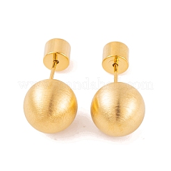 Латунные накладные затычки для ушей с круглым шариком для женщин EJEW-G391-24D-G