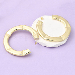 C-образные латунные серьги-гвоздики&nbsp;EJEW-K309-19G