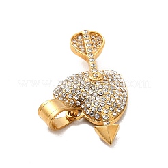 Подвески из нержавеющей стали 304 с кристаллами и стразами&nbsp;STAS-K243-41G