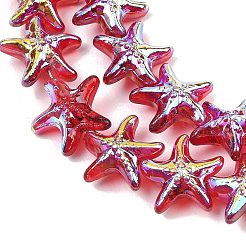 Стеклянные бусины с гальваническим покрытием &nbsp;EGLA-P069-01A-AB01