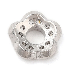 Cappucci con micro pavé di perline di zirconi cubici con placcatura in ottone&nbsp;KK-M248-11P