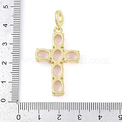 Покрытие стойки латунь кубический цирконий европейские подвески с подвесками&nbsp;KK-P287-47G-02