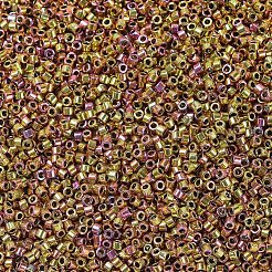 MIYUKIデリカビーズ  シリンダー  日本製シードビーズ  11/0  (db0507) 24kt ピンクゴールド アイリス  1.3x1.6mm  穴：0.8mm  約20000個/袋  100 G /袋&nbsp;SEED-J020-DB0507