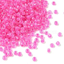 ガラスシードビーズ  ラウンド  ピンク  2~4mm  穴：0.8~1.2mm  20 G /袋  25袋/セット  500 G /セッティング&nbsp;GLAA-XCP0001-72F