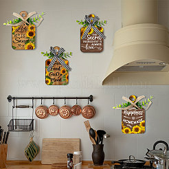 Деревянная подвеска HJEW-WH0074-013