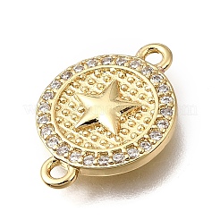 Religion Messing Micro Pave klare Zirkonia Verbindungsstück Charms&nbsp;KK-G602-07G-04