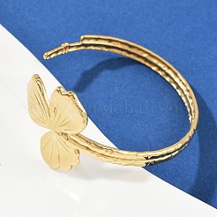 Браслеты-манжеты из нержавеющей стали 304 для женщин&nbsp;BJEW-D356-02B-G