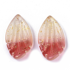 Двухцветные прозрачные стеклянные подвески GLAA-T017-03A-B03