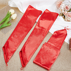 Damen Satinhandschuhe mit Hakenfinger&nbsp;AJEW-WH0455-59A