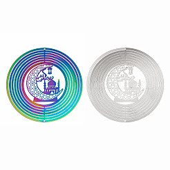 2 pz 2 colori Ramadan e Eid Mubarak tema 201 ciondoli/collegamenti in acciaio inossidabile&nbsp;STAS-TA0005-68