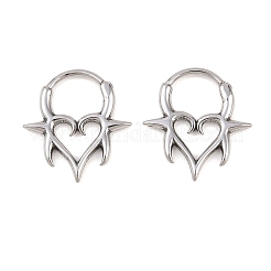 Серьги-хрящи в форме сердца с шипами из нержавеющей стали 316&nbsp;AJEW-C044-13AS