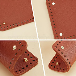 4 шт. 4 цвета квадратная искусственная кожа вязание крючком сумки подкладка для формирования низа ногтей&nbsp;DIY-PH0021-07