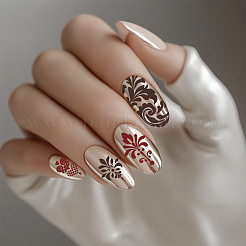 3 шт. шаблоны для дизайна ногтей из нержавеющей стали своими руками AJEW-PH0006-50