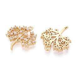Латунные микропаве прозрачные подвески с фианитом&nbsp;KK-T077-40G