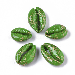 Cuentas de concha de cowrie natural pintadas con spray&nbsp;SSHEL-R047-03-A03