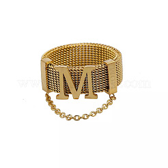 304 Edelstahl-Fingerringe mit breitem Band&nbsp;WG20EAC-01