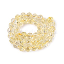 Brins de perles de verre transparentes craquelées&nbsp;GLAA-N063-10mm-09