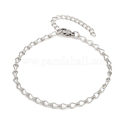 201 звено цепи из нержавеющей стали для женщин&nbsp;BJEW-G767-01B-P