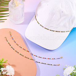 2 шт. 2 цвета латунная эмалированная цепочка для изготовления браслета AJEW-TAC00048