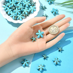 60 шт. 2 вида синтетических бирюзовых бусин TURQ-YW0001-03