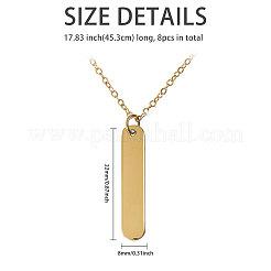 6 шт. ожерелье с подвеской из нержавеющей стали 304&nbsp;NJEW-CA0001-20G