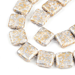 Синтетических нитей бирюзовые бусы&nbsp;TURQ-T004-09A-11