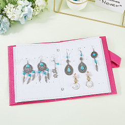 Портативная книга для демонстрации сережек из искусственной кожи EDIS-WH20011-01D