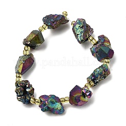 Гальванизированные нити из необработанных натуральных аметистов&nbsp;G-Z131-J02-03