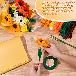 DIY-Sets zum Basteln von Sonnenblumen-Drehstäben&nbsp;AJEW-SC0032-03