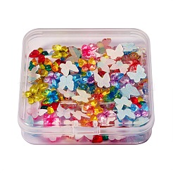 100 pièces 10 couleurs cabochons de strass en résine à dos plat transparent&nbsp;CRES-SZ0001-04