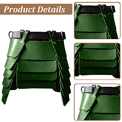 Юбка из искусственной кожи средневекового викинга с поясом&nbsp;AJEW-WH20077-031C