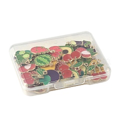 36 colgante de aleación de esmalte con forma de fruta de 12 estilos&nbsp;FIND-FS0005-12
