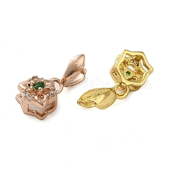 Покрытие стойки латунь микро паве прозрачный кубический цирконий ледоруб щепотка поручни KK-K340-23