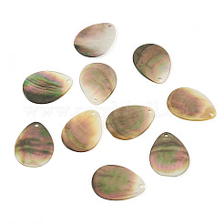 10 шт. подвески-ракушки из натуральной черной губной помады SHEL-TA0001-21