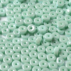 Непрозрачные цвета блестящие стеклянные бусины&nbsp;SEED-E001-P3x6mm-A03