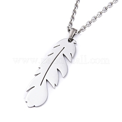 Двухслойные ожерелья из нержавеющей стали марки 304 NJEW-M181-04P