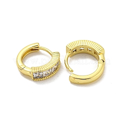 Orecchino a cerchio in zirconi cubici micro pavè di ottone&nbsp;EJEW-C088-04G-G