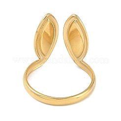 Ионное покрытие (ip) 304 нержавеющая сталь эмаль конский глаз открытые манжеты кольца для женщин RJEW-L107-044G-01