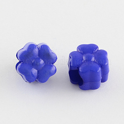 クローバーアクリルヨーロピアンビーズ  大穴ビーズ  ミックスカラー  10x10x8mm  穴：5mm  約890個/500g&nbsp;OPDL-Q127-M06
