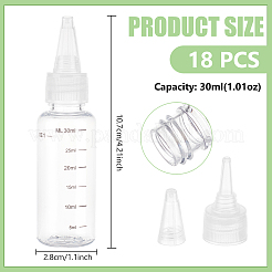 Пластиковые градуированные бутылки с игольчатыми носиками&nbsp;MRMJ-WH0002-24C