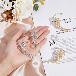 4 шт. 4-х видов серьги-клипсы с кристаллами и стразами в виде бабочек&nbsp;EJEW-HY0001-05