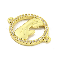 Покрытие стойки латунь микро паве прозрачные звенья кубического циркония KK-B091-23G