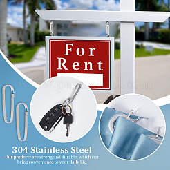 Фурнитура для застежки брелока из нержавеющей стали 304 STAS-WH0072-03P